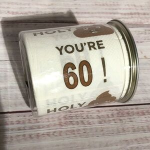 Funny 60th Birthday Toilet Paper Roll Gag Gift White Elephant Party NWT OS